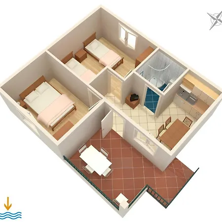 Family Friendly Seaside Vinisce, Trogir - 5946 Apartman